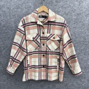 Zara Checkered Jacket - Pink, Cream, and Black